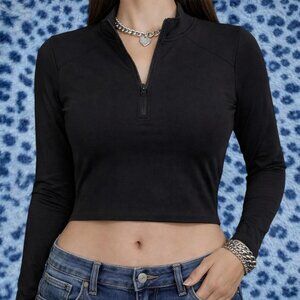 All In Motion Half Zip Cropped Sweatshirt